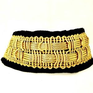 THERESE AHRENS NY Velvet Gold Choker Bonwit Teller